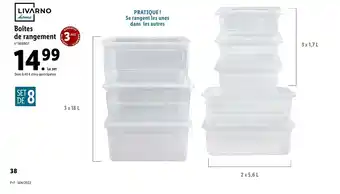 Lidl Boîtes de rangement offre