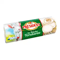 Auchan Supermarché President bûche de chèvre fondante président offre