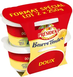 Auchan Supermarché President beurre tendre doux président offre