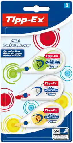 Auchan Supermarché Tipp ex lot 3 mini souris correctrices tippex offre