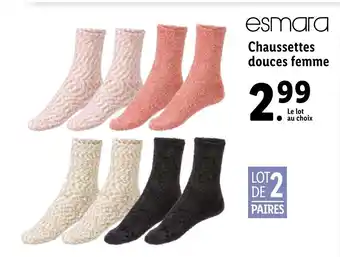 Lidl Chaussettes douves femme offre