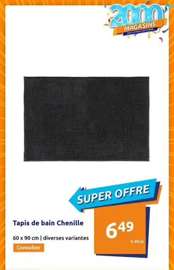Action Tapis de bain chenille offre