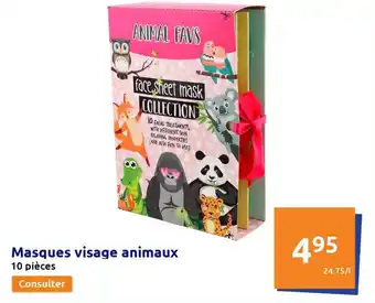 Action Masques visage animaux offre