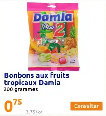 Action Bonbons aux fruits tropicaux damla offre