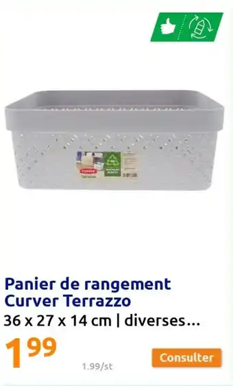 Panier de rangement curver terrazzo