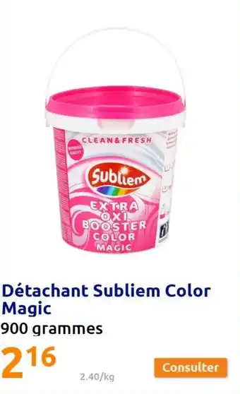 Action Détachant subiem color magic offre