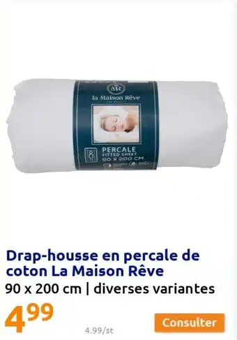 Action Drap-housse en percale de coton la maison rêve offre