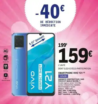 E.Leclerc Smartphone vivo Y21 offre
