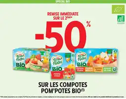 Intermarché Express Pom'potes -50% de remise immédiate sur le 2ème sur les compotes pom'potes bio offre