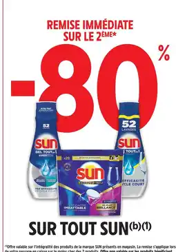 Intermarché Sun -80% de remise immédiate sur le 2ème sur tout sun offre