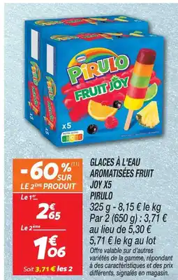 Netto Pirulo glaces à l'eau aromatisées fruit joy x5 offre