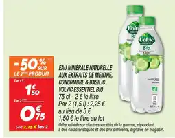 Netto Volvic zest bio essentiel bio eau minérale naturelle menthe, concombre & basilic offre