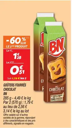 Netto Bn goûters fourrés chocolat offre