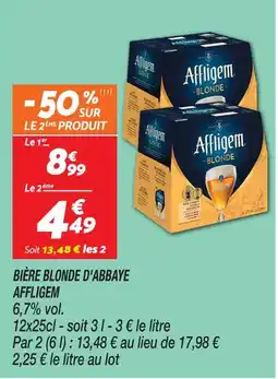 Netto Affligem bière blonde d'abbaye offre