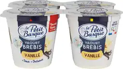 Auchan Petit basque yaourt au lait de brebis le petit basque offre