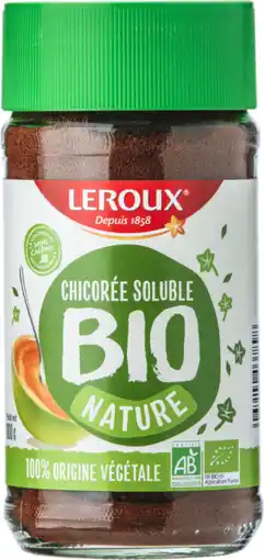 Auchan Leroux chicorée soluble bio nature leroux offre
