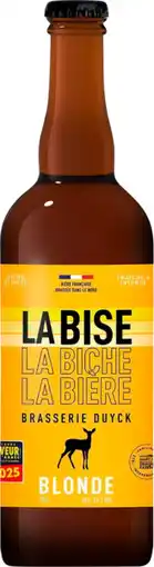 Auchan Sans marque bière blonde la bise offre