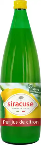 Auchan Siracuse pur jus de citron siracuse offre