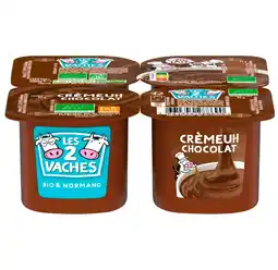 Auchan Supermarché Les 2 vaches crème dessert les 2 vaches bio offre