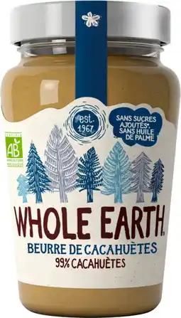 Auchan Supermarché Whole earth beurre de cacahuètes bio whole earth offre