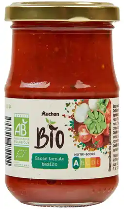 Auchan Supermarché Auchan bio auchan bio sauce tomate basilic offre