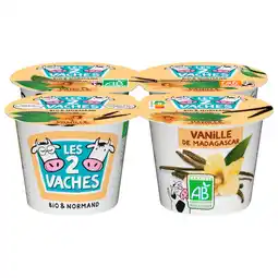 Auchan Supermarché Les 2 vaches yaourt vanille les 2 vaches bio offre