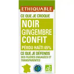 Auchan Supermarché Ethiquable 25718 - bio - gdm ethiquable toutes les tablettes de chocolat offre