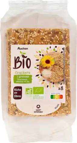 Auchan Supermarché Auchan bio auchan bio crackers 3 graines offre