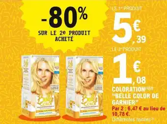 E.Leclerc Coloration Belle Color de Garnier offre