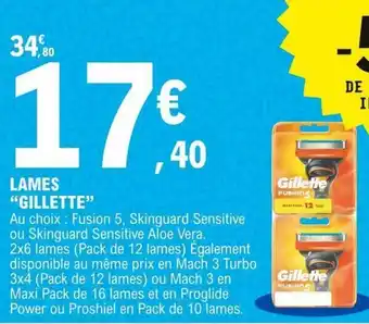 E.Leclerc Lames Gillette offre