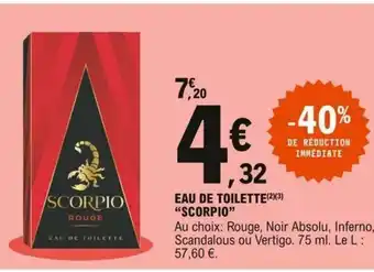 E.Leclerc Eau de toilette Scorpio offre