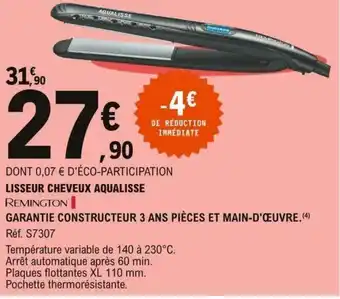 E.Leclerc Lisseur cheveux Aqualisse offre