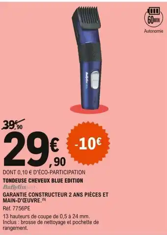 E.Leclerc Tondeuse cheveux Blue Edition offre