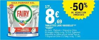 E.Leclerc Tablettes lave-vaisselle Fairy offre
