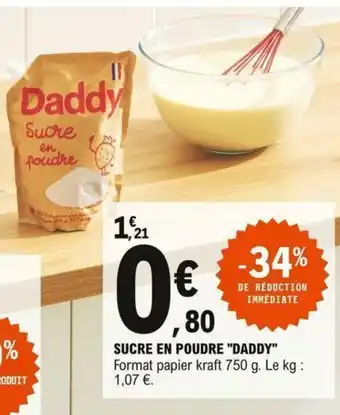 E.Leclerc Sucre en poudre Daddy offre