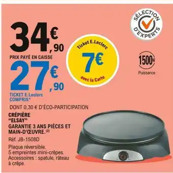 E.Leclerc Crêpière Elsay offre