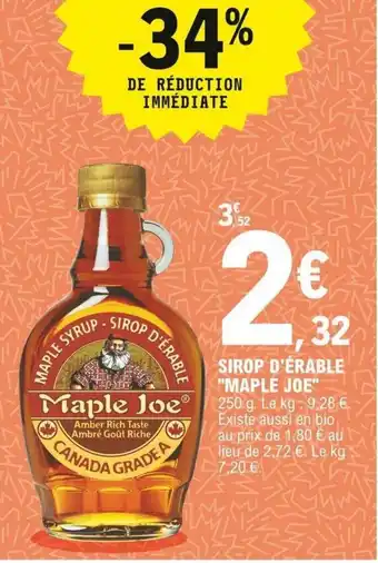 E.Leclerc Sirop d'érable offre