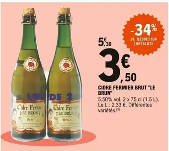Cidre Fermier Brut Le Brun