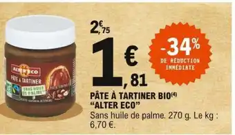 E.Leclerc Pâte à tartiner Bio offre
