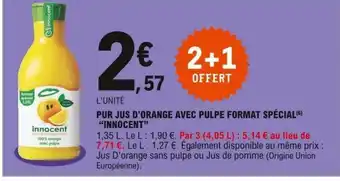 E.Leclerc Pur Jus d'Orange Avec Pulpe Format Spécial offre