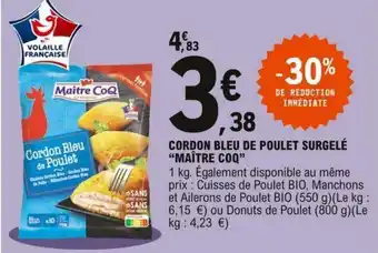 E.Leclerc Cordon Bleu de Poulet Surgelé offre