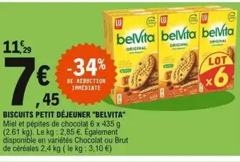 E.Leclerc Biscuits Petit Déjeuner Belvita offre