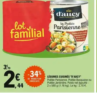 E.Leclerc Légumes Cuisinés d'Aucy offre