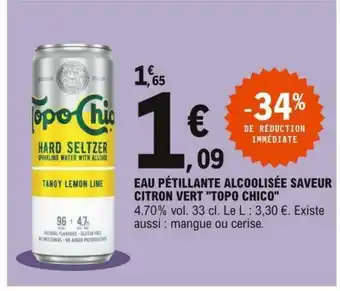 E.Leclerc Eau Pétillante Alcoolisée Saveur offre