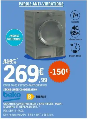 E.Leclerc Sèche-Linge Condensation offre