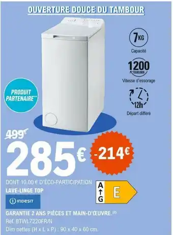 Lave-Linge Top