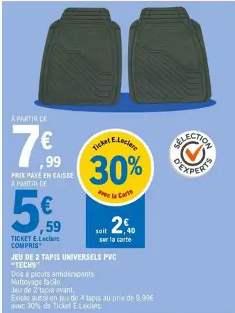 E.Leclerc Jeu de 2 Tapis Universels PVC offre