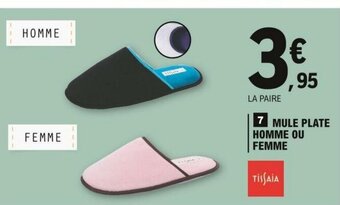 E.Leclerc Mule Plate Homme Ou Femme offre