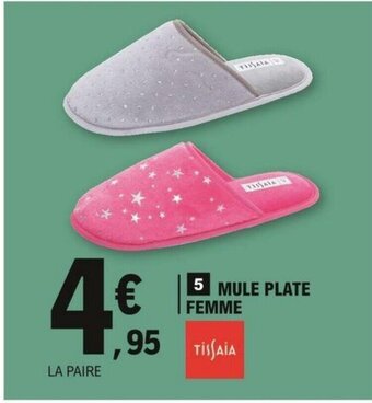 E.Leclerc Mule Plate Femme offre