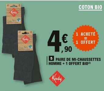 E.Leclerc Paire de Mi-Chaussettes offre